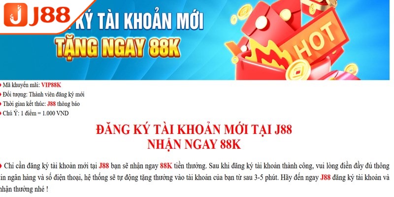 Tân binh mới gia nhập được tặng ngay 88K tiền khởi nghiệp